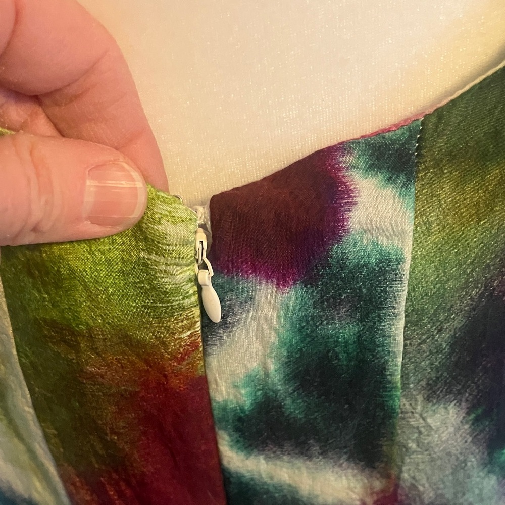 By Anthropologie floral watercolor tiered Maxi Dress size 12 EUC - Picture 5 of 15